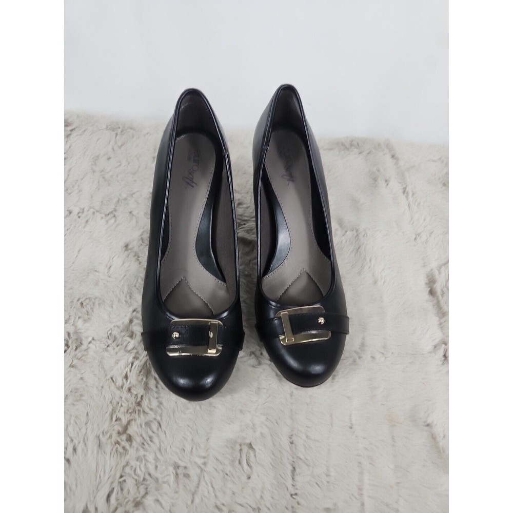 WOMENS EUROSOFT  COMFORT BLACK LOAFERS SLIP ON SHOES, US Sz 8.5 M